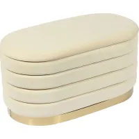 Moyra Cream Storage Bench