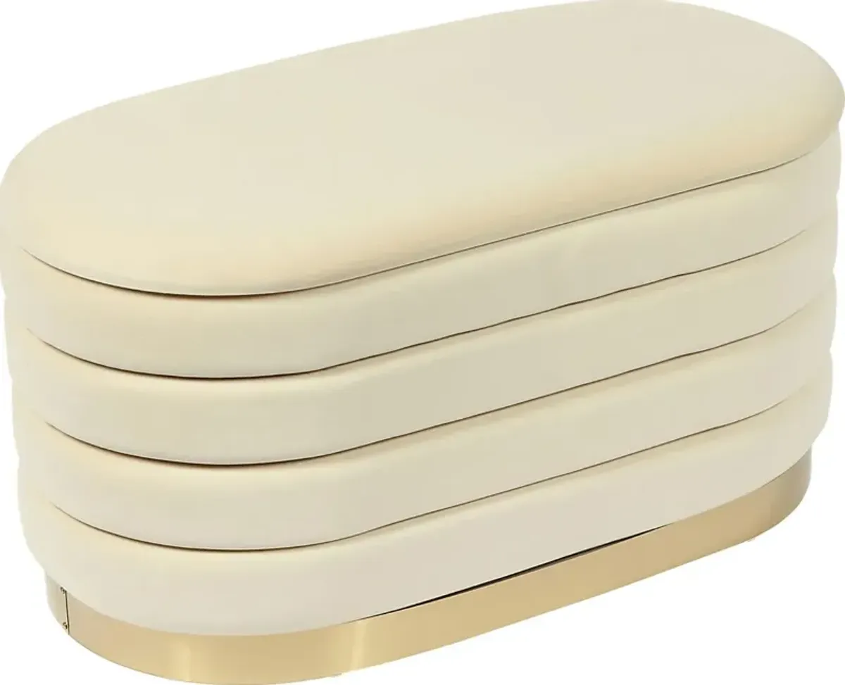 Moyra Cream Storage Bench