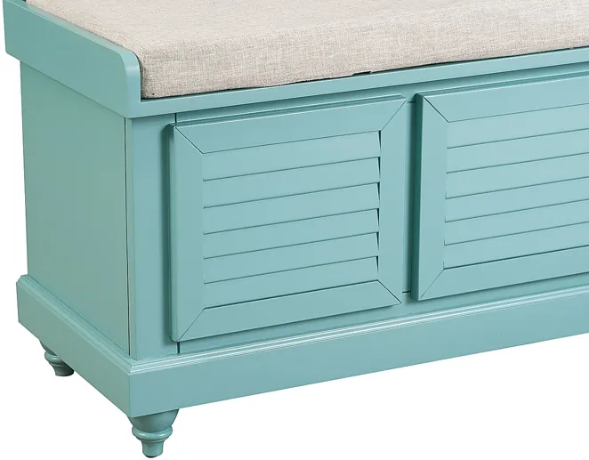 Fourwood Teal Storage Bench