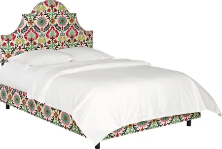 Vallie Green Floral King Bed