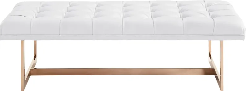 Oppland White Accent Bench