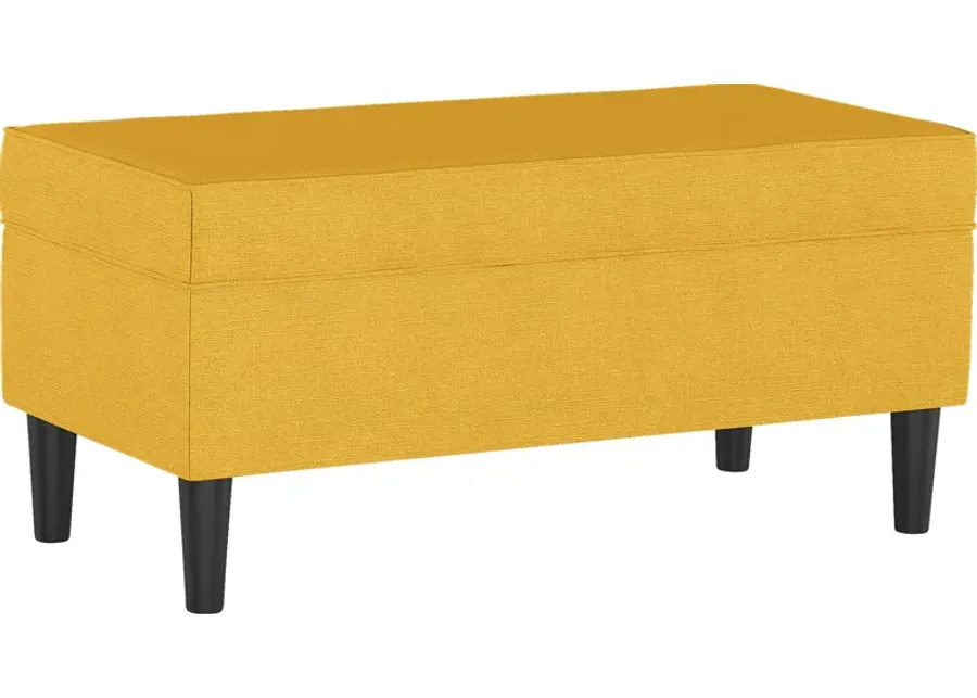 Sweet Plains Yellow Storage Bench