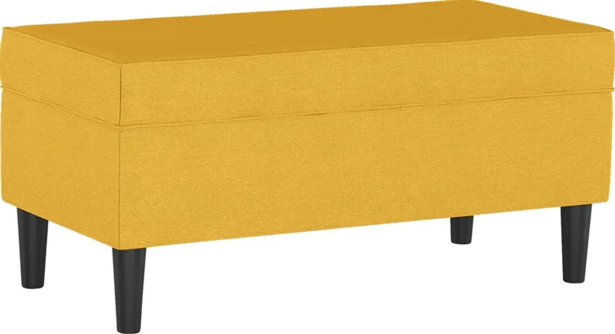 Sweet Plains Yellow Storage Bench