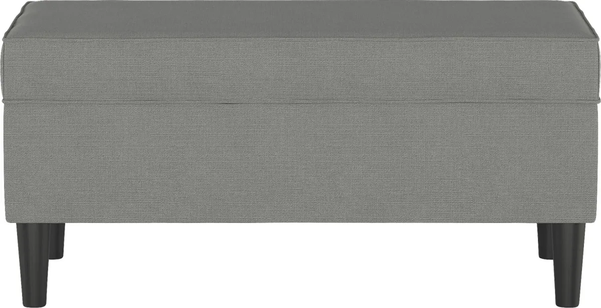 Creamy Hues Gray Storage Bench