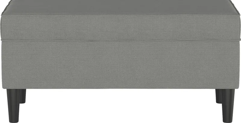 Creamy Hues Gray Storage Bench