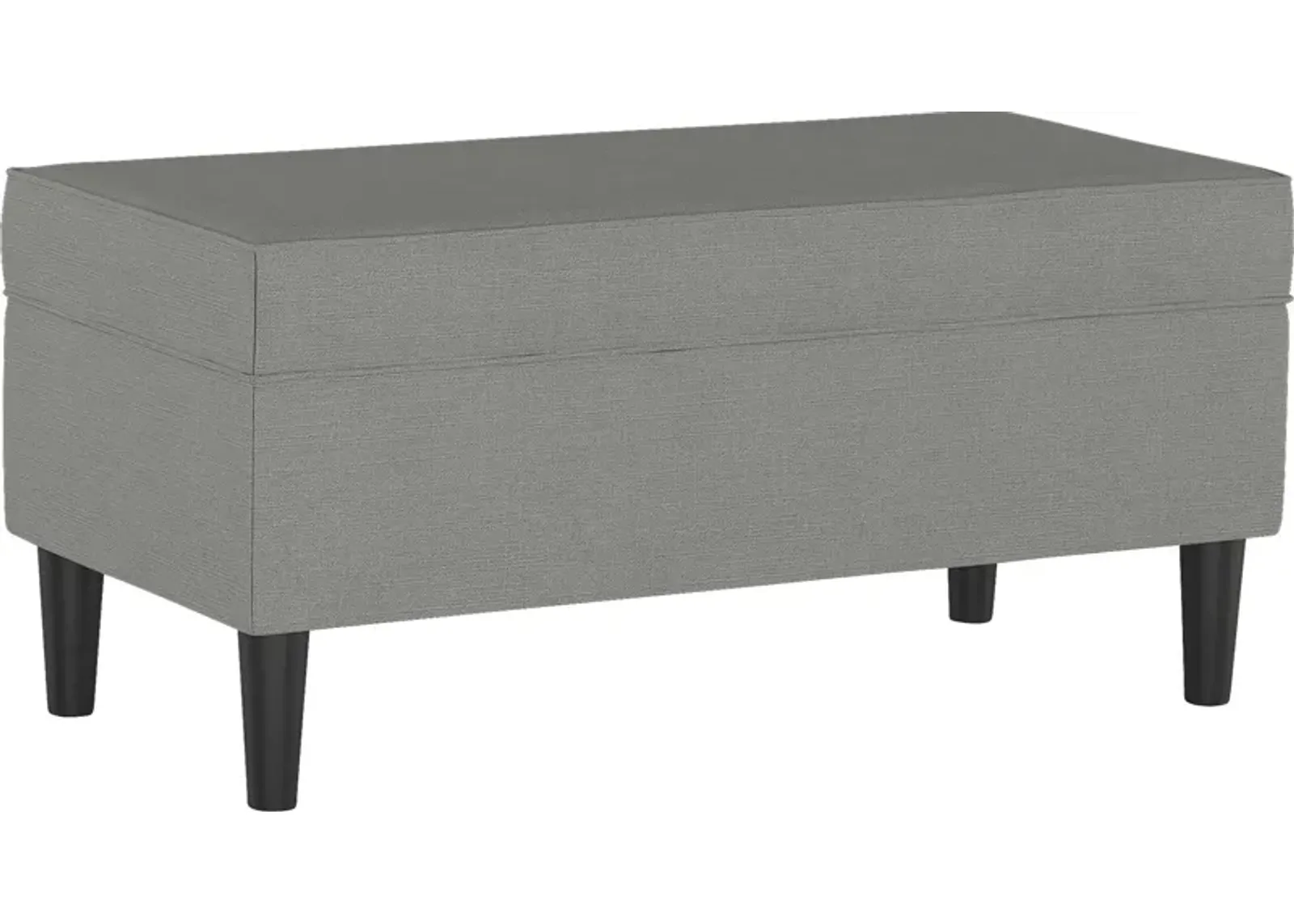 Creamy Hues Gray Storage Bench