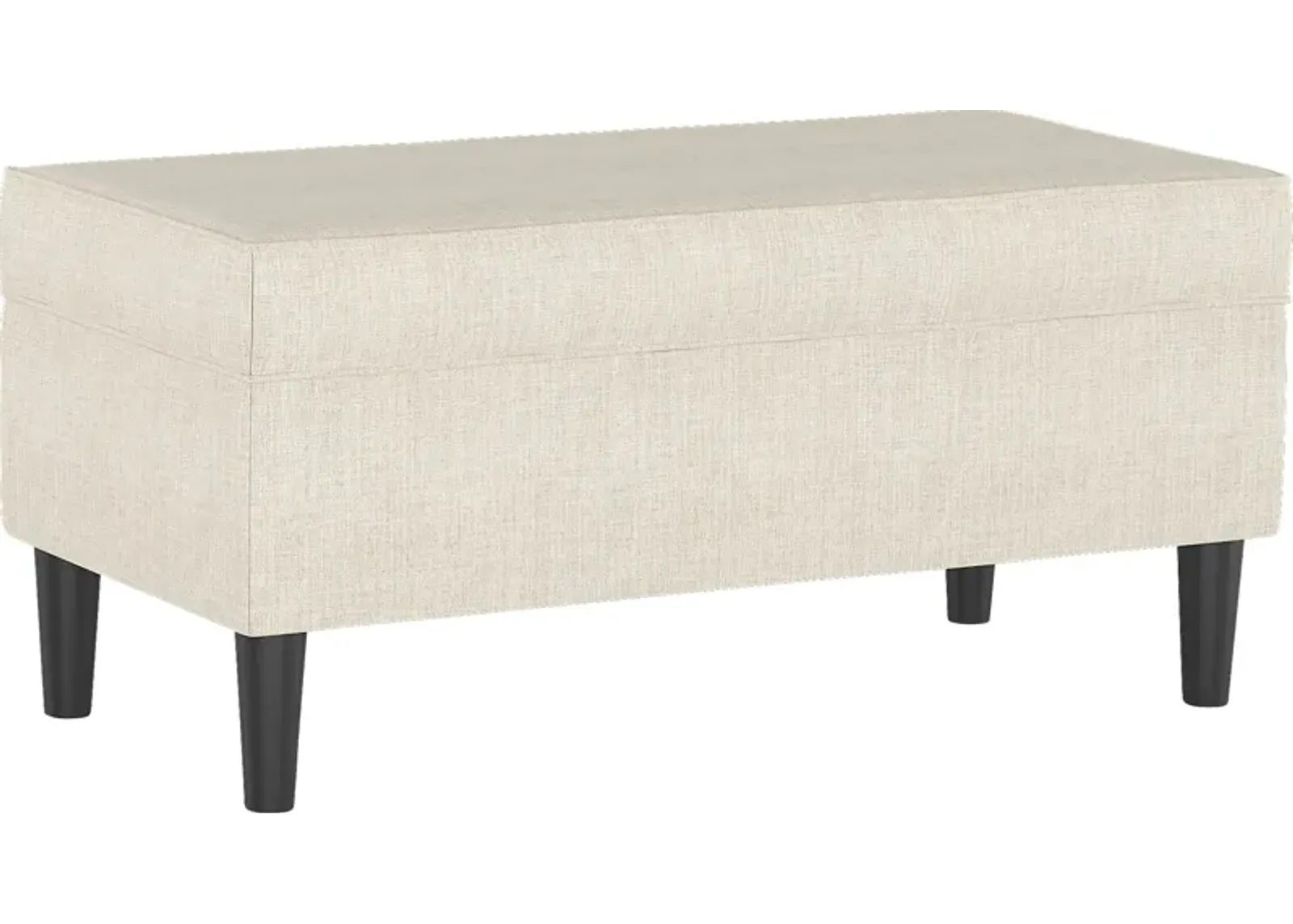 Cottage Charm Ivory Storage Bench