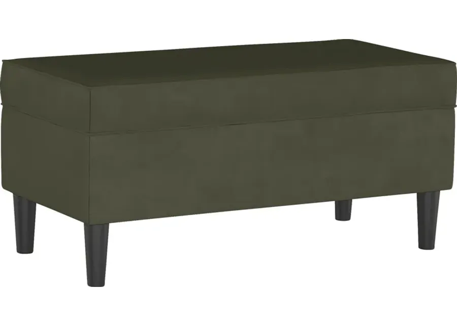 Sweet Plains Green Storage Bench