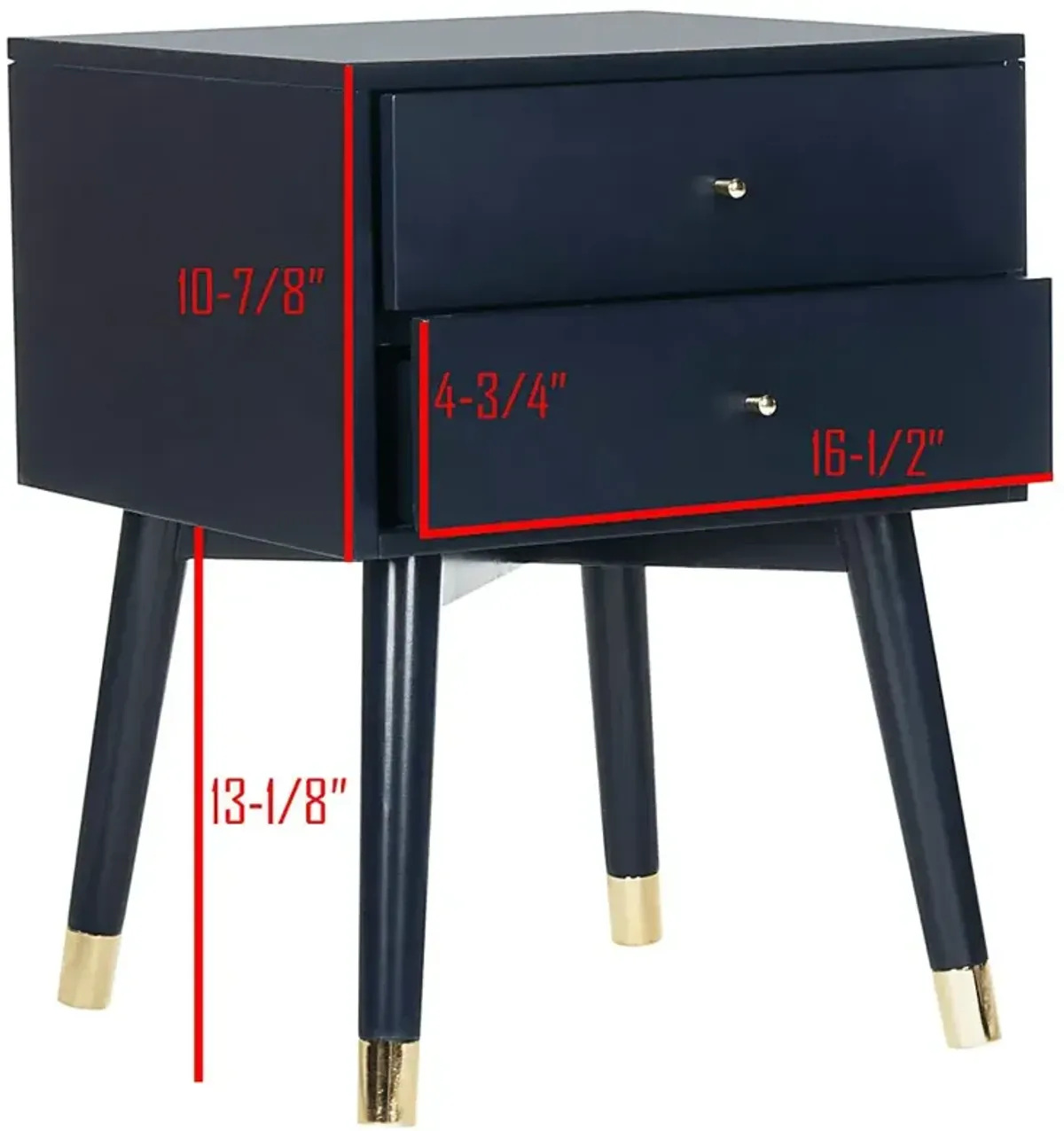 Idamor Navy Nightstand