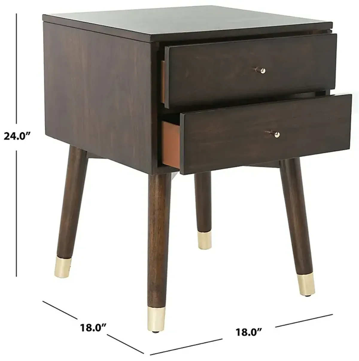 Idamor Walnut Nightstand