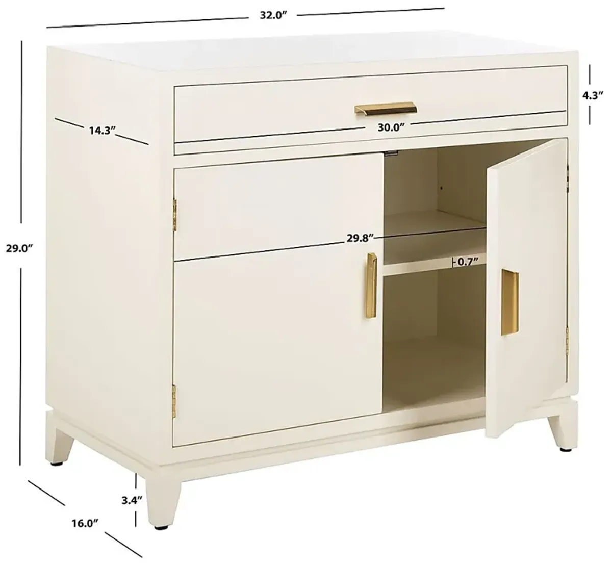 Lyttleton White Accent Cabinet