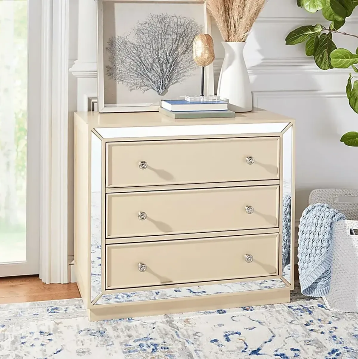 Maclaura Beige Accent Cabinet