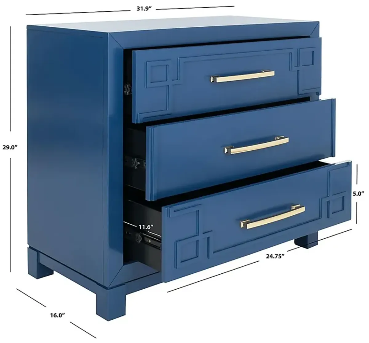 Mawood Blue Accent Cabinet