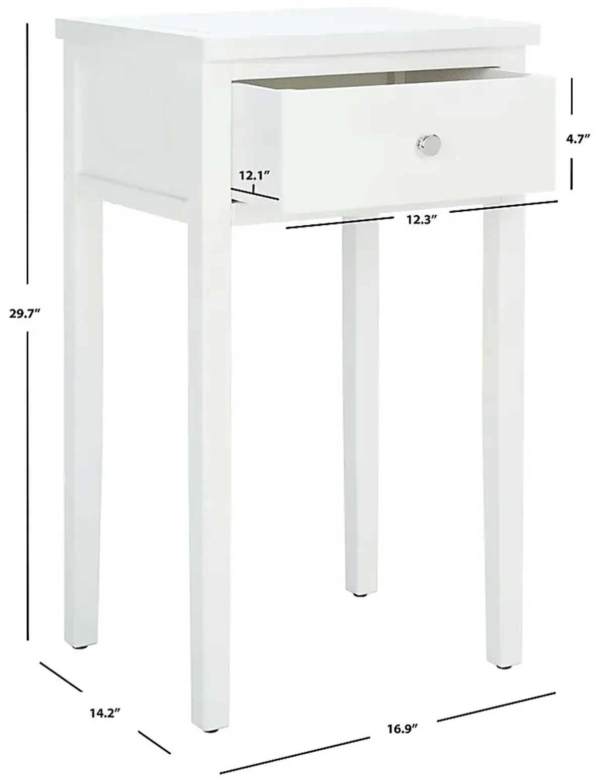 Wardlaw White Nightstand