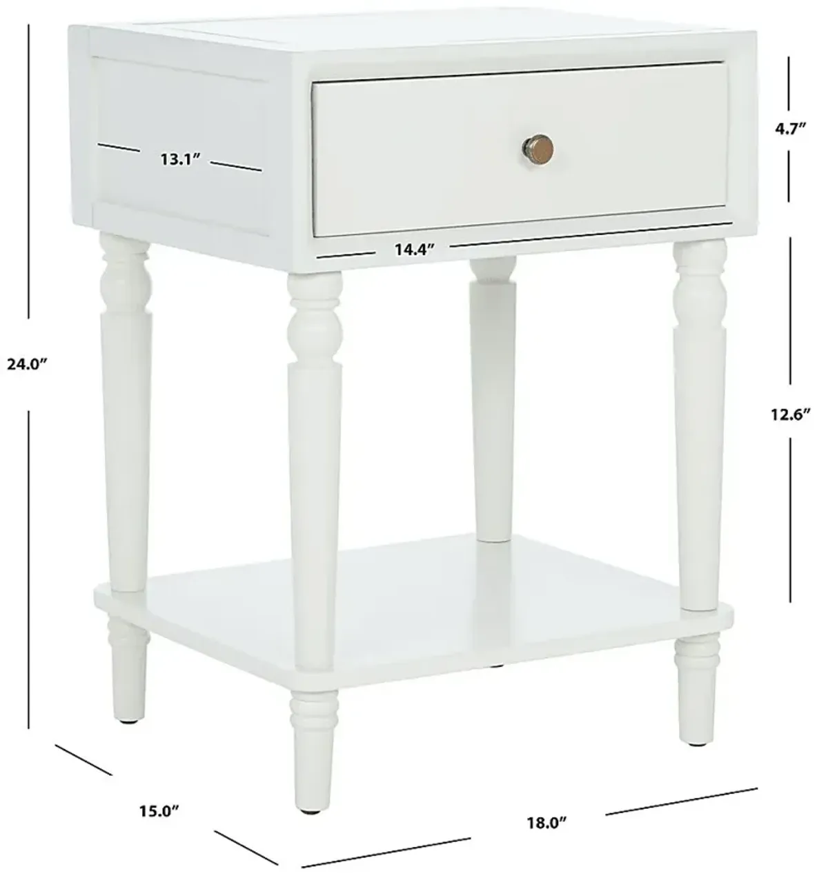 Wateree Off-White Nightstand