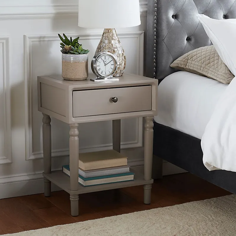 Wateree Gray Nightstand