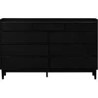 Symelo 9 Drawer Black Dresser