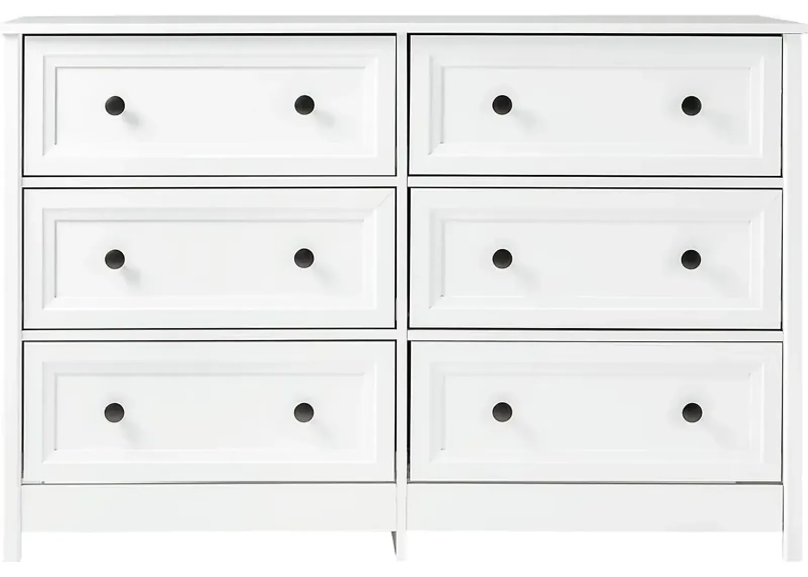 Arlora White 6 Drawer Dresser