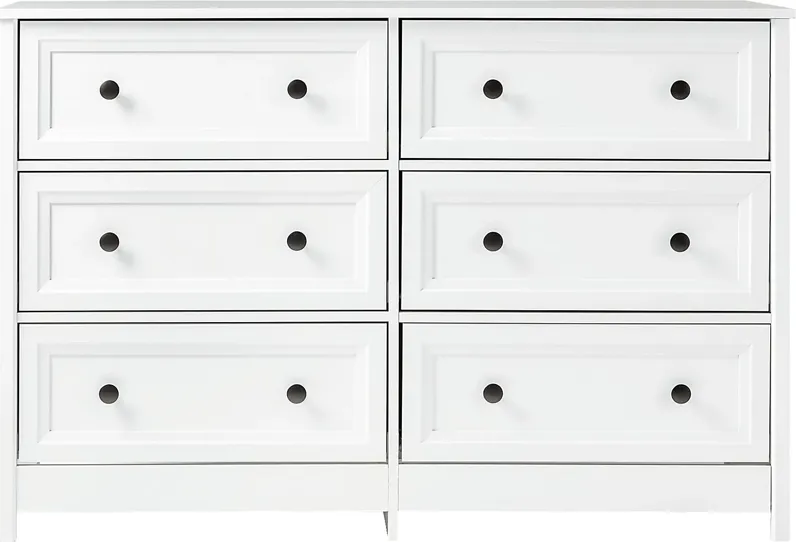 Arlora White 6 Drawer Dresser
