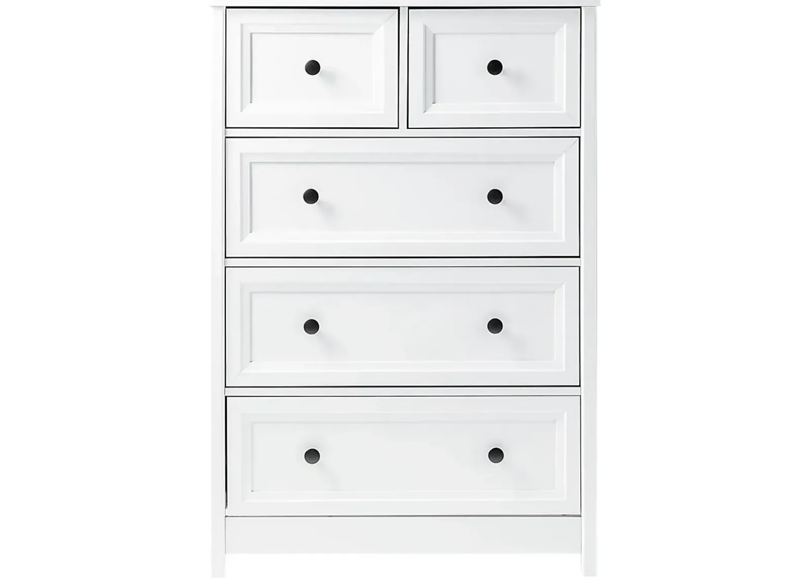 Arlora White 5 Drawer Chest