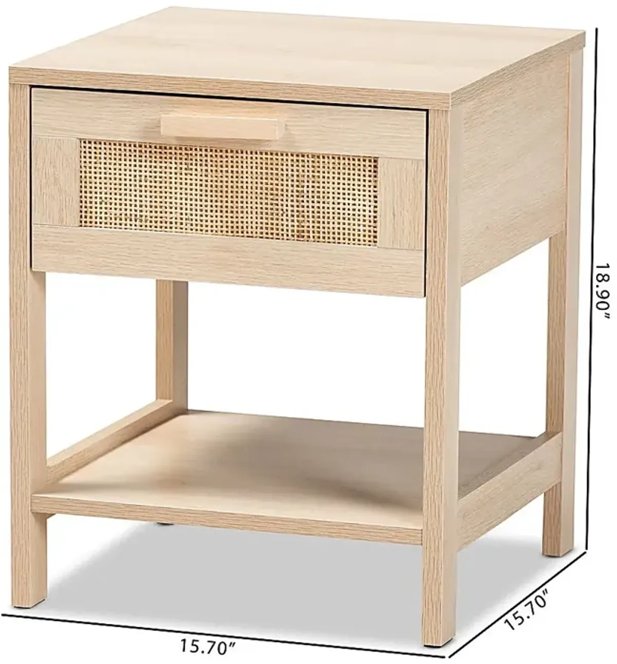 Billiane Light Brown Nightstand