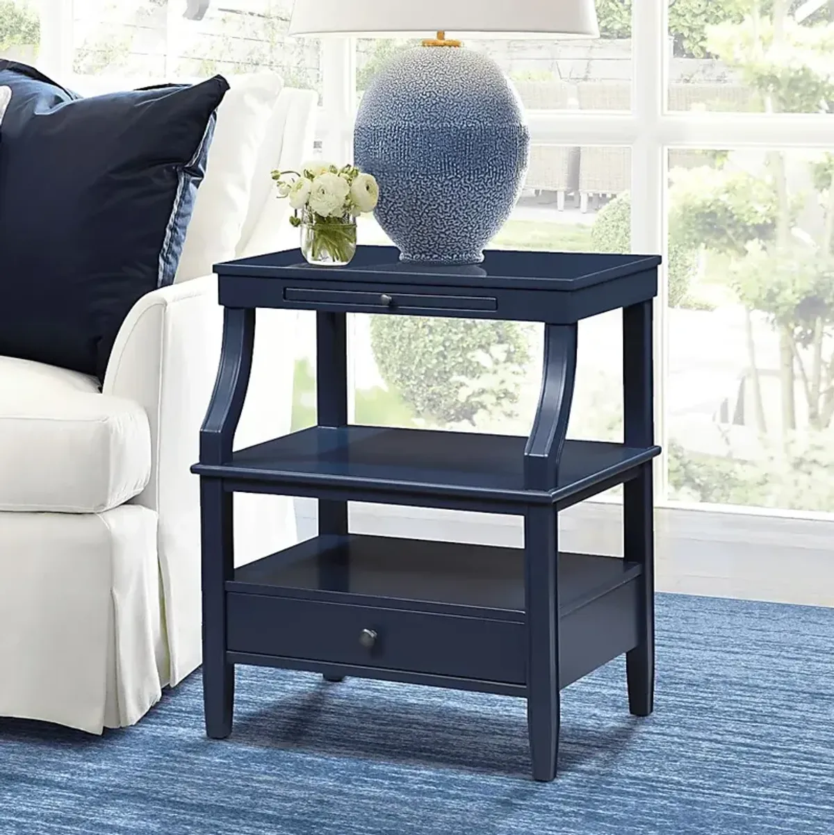 Grimsby Blue Nightstand