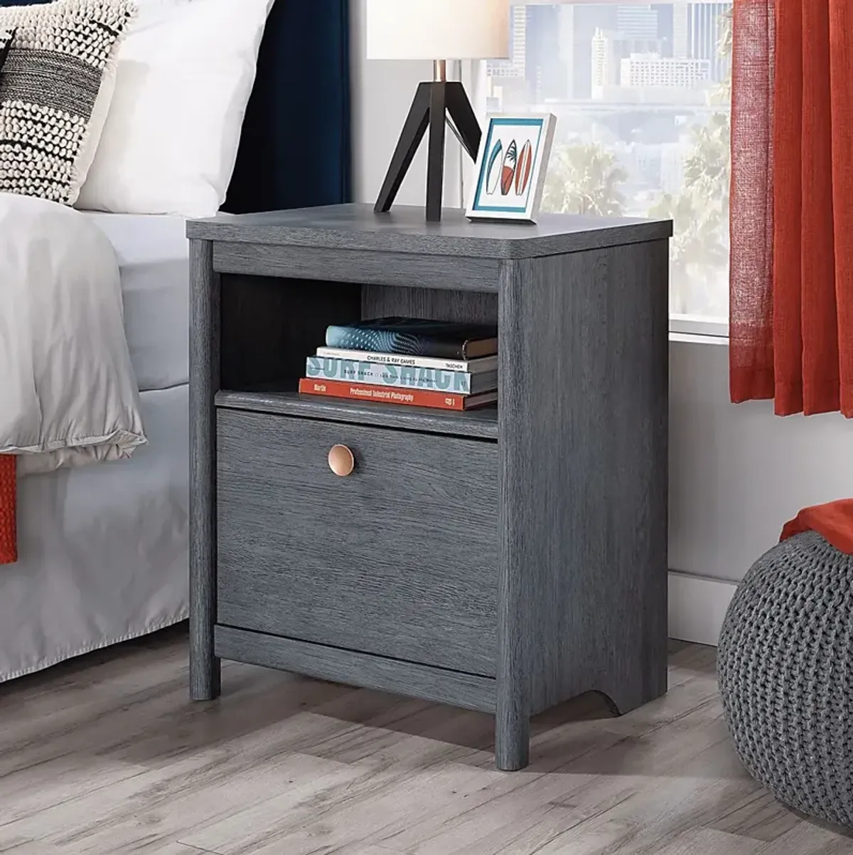 Carmell Blue Nightstand