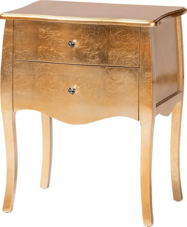 Brinkhoff II Gold Nightstand