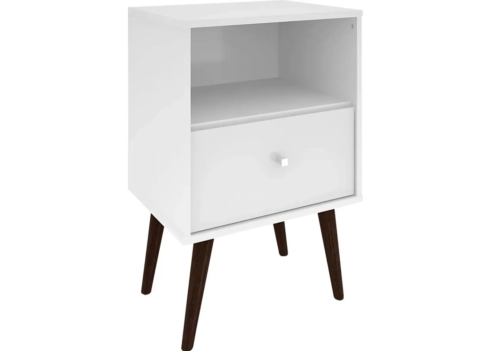 Alamitos I White Nightstand