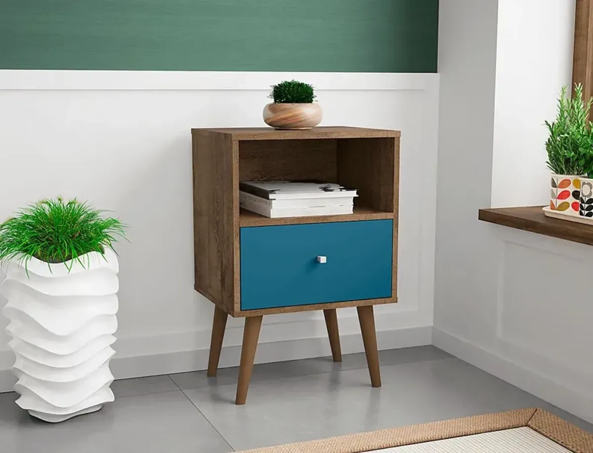 Alamitos IV Aqua Nightstand