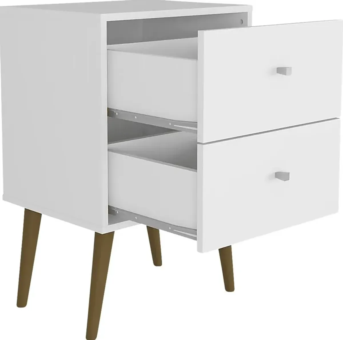 Alamitos V White Nightstand