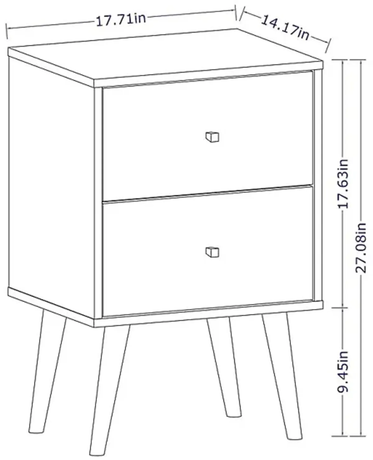 Alamitos VI White Nightstand