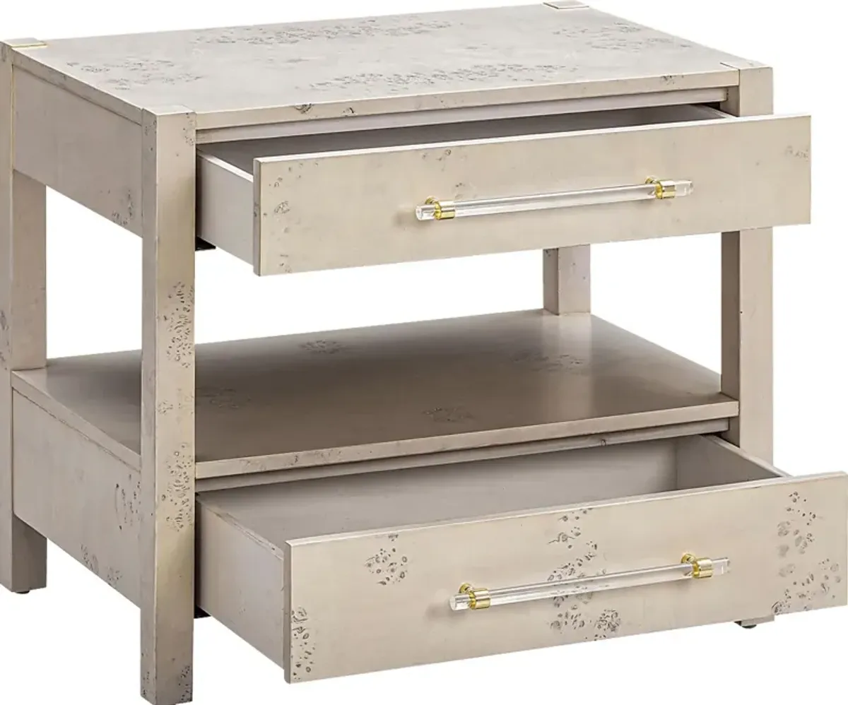 Ailshie I White Nightstand