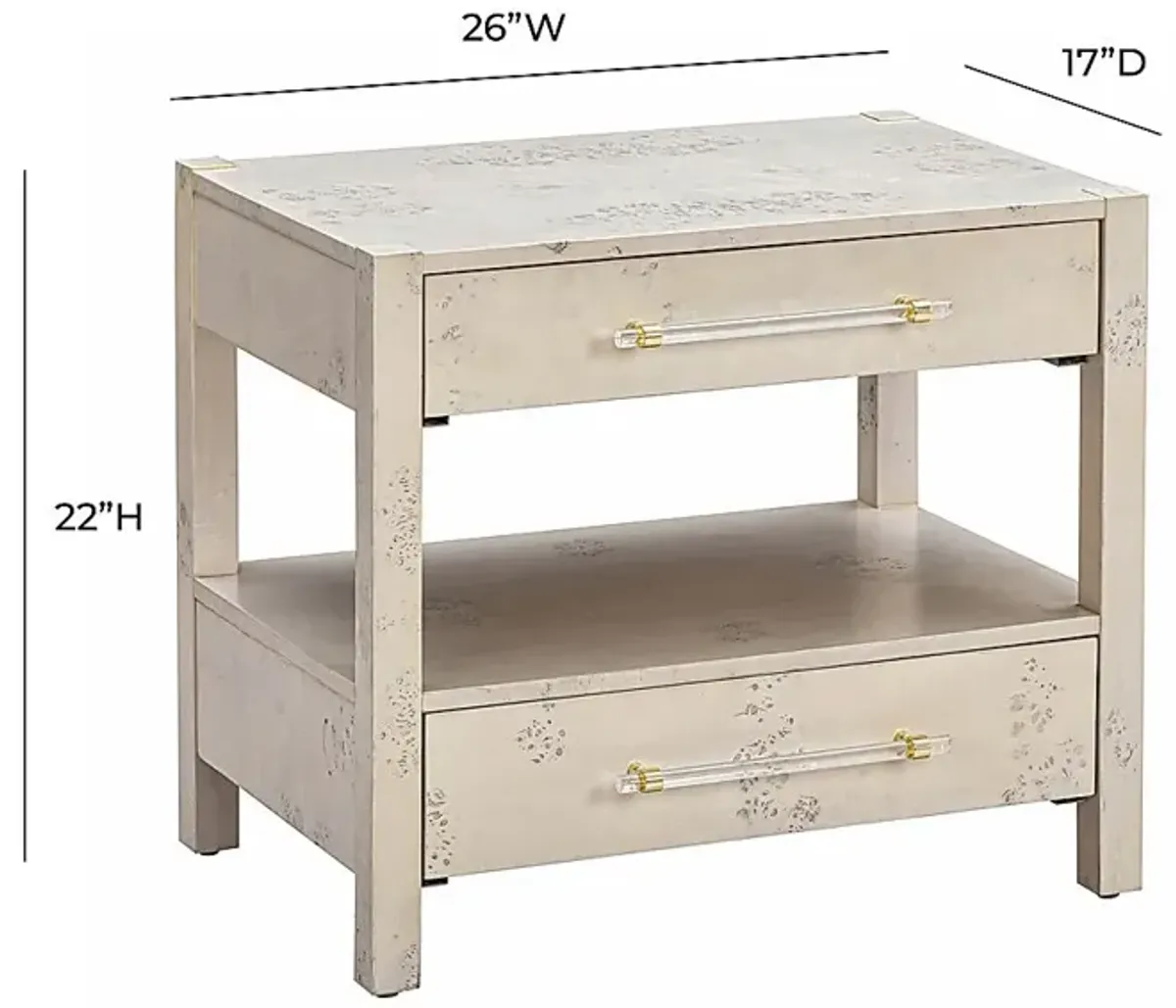 Ailshie I White Nightstand