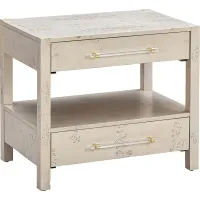 Ailshie I White Nightstand