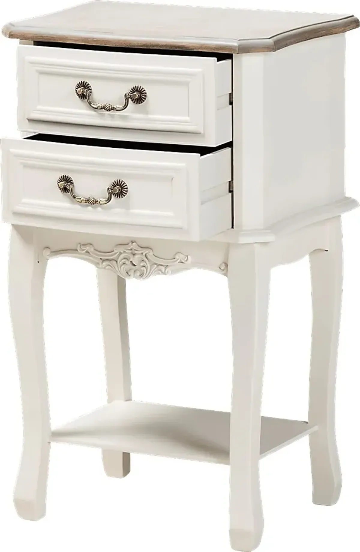 Demille White End Table