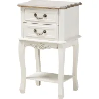 Demille White End Table