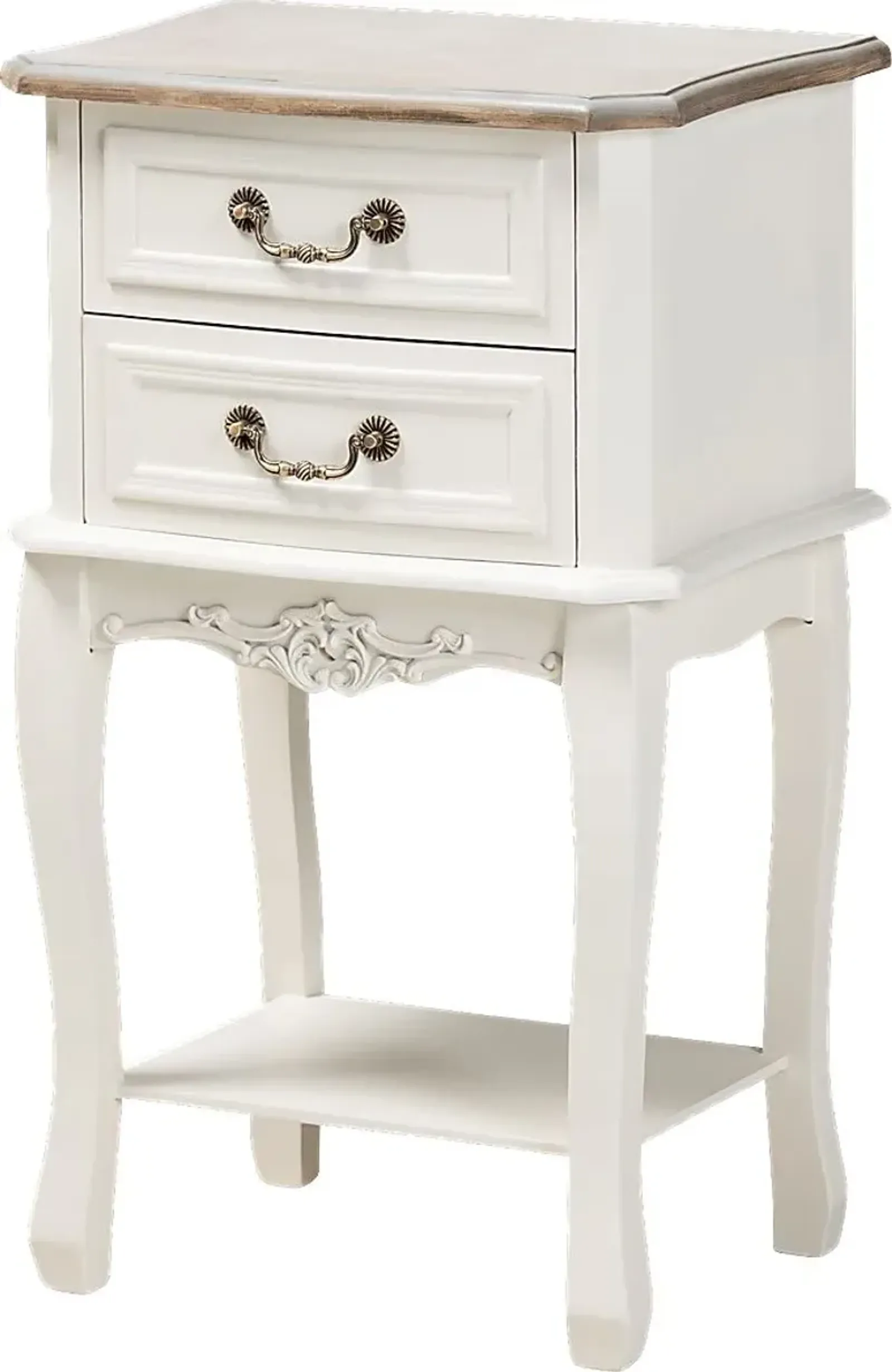 Demille White End Table