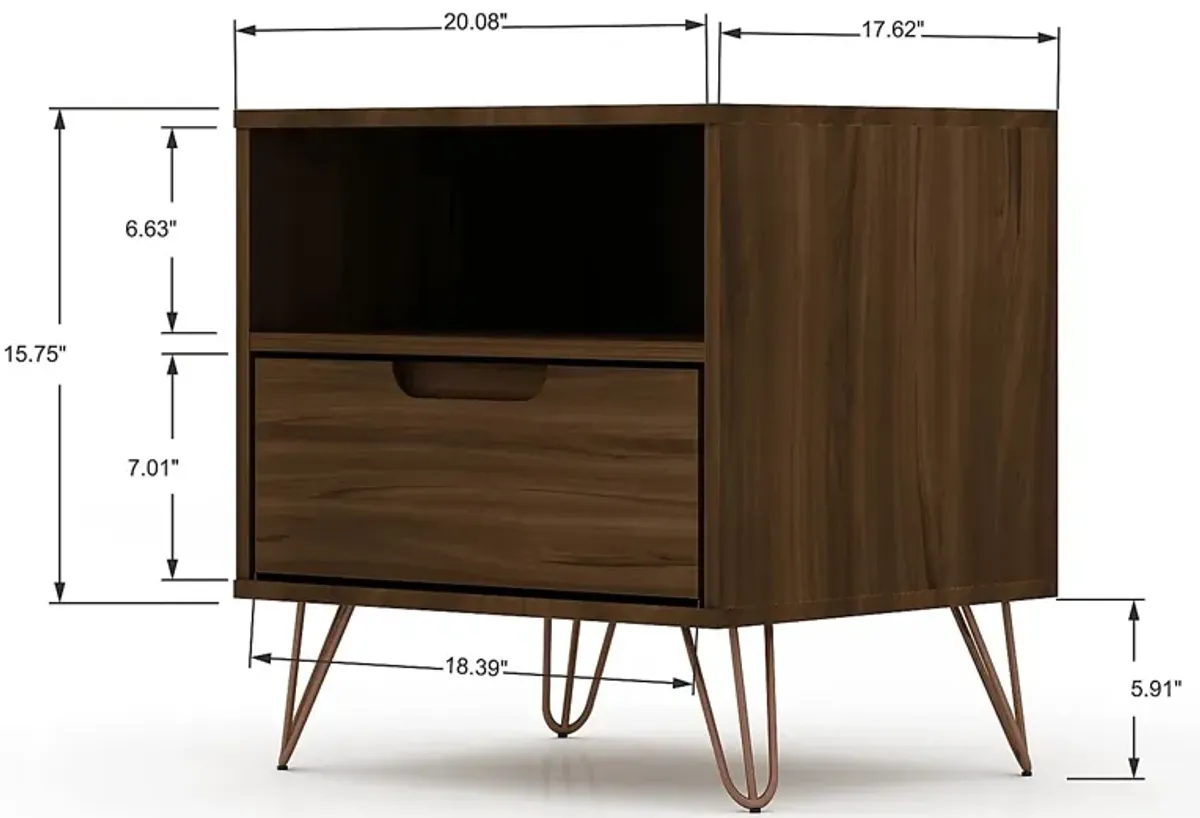 Camomile IV Brown Nightstand