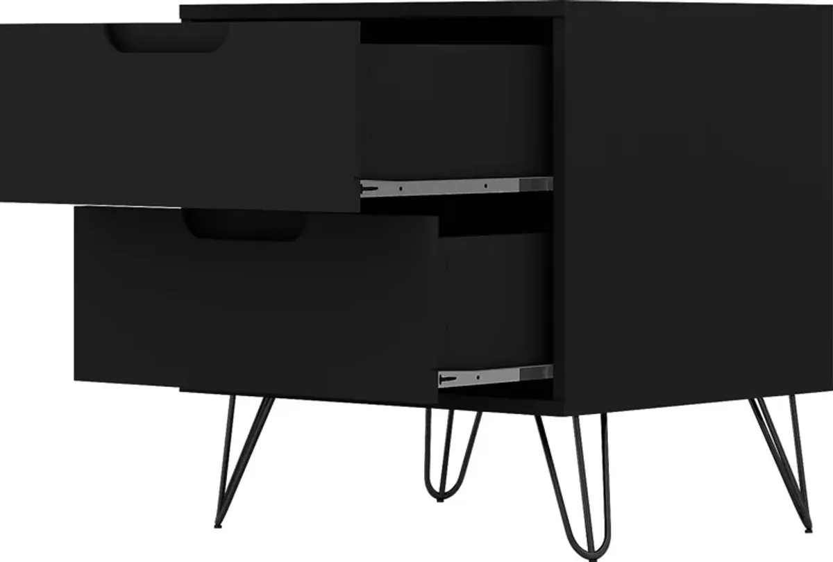 Camomile V Black Nightstand