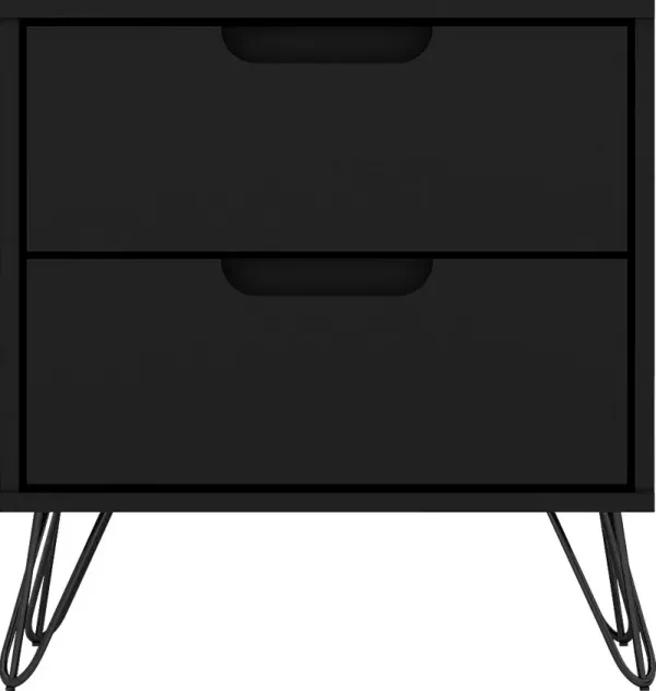 Camomile V Black Nightstand