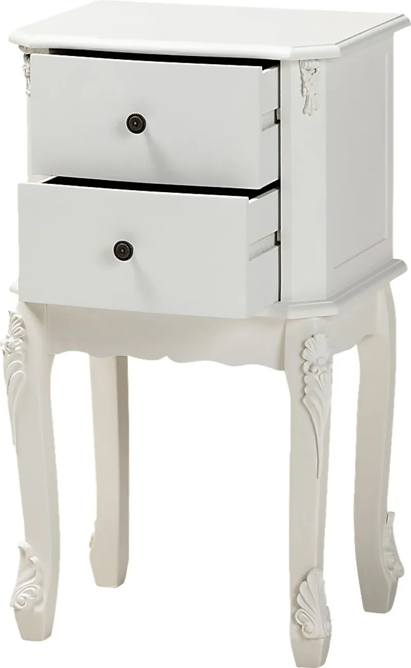 Cherabon White Nightstand