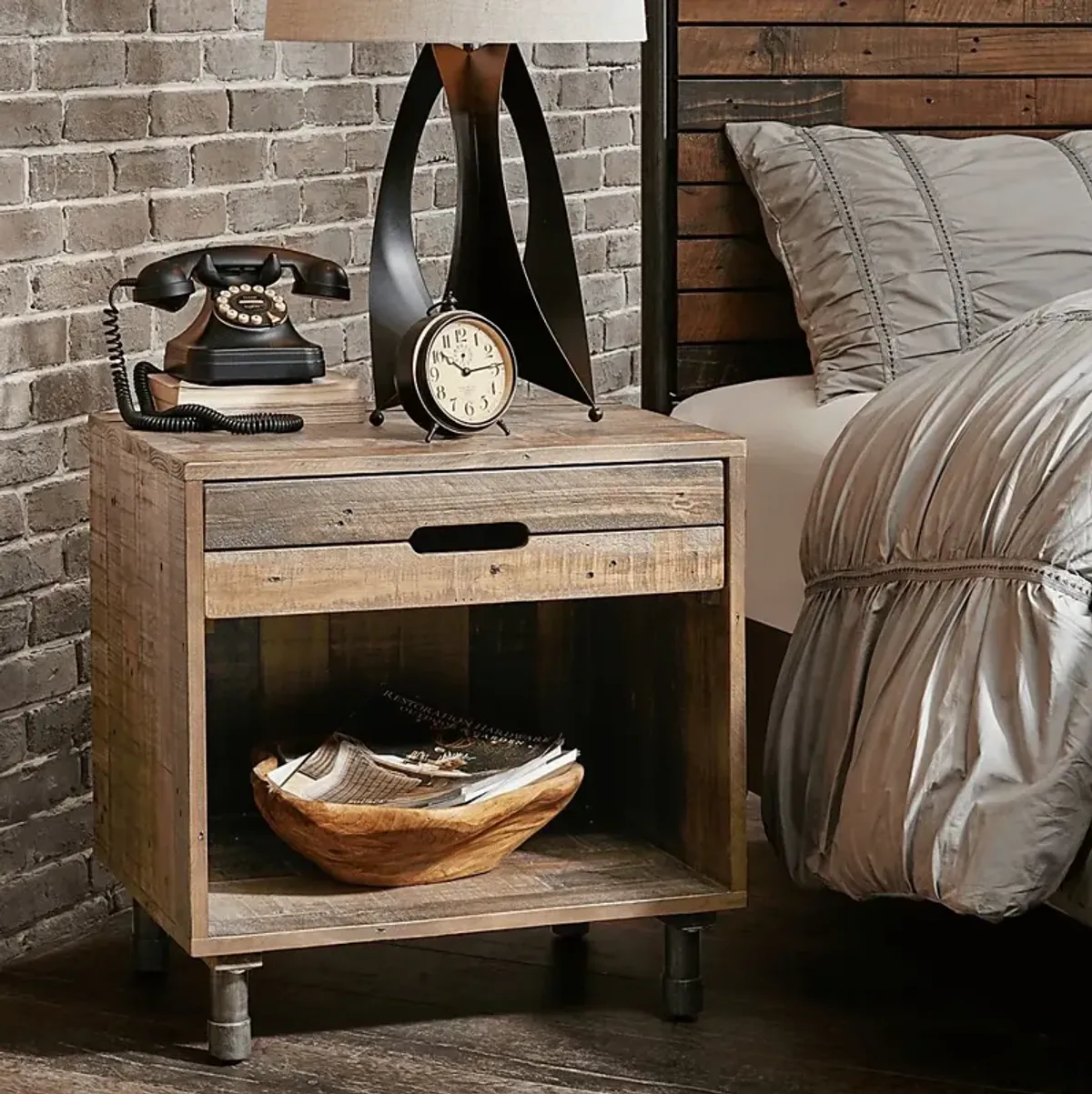 Deerpath Natural Nightstand