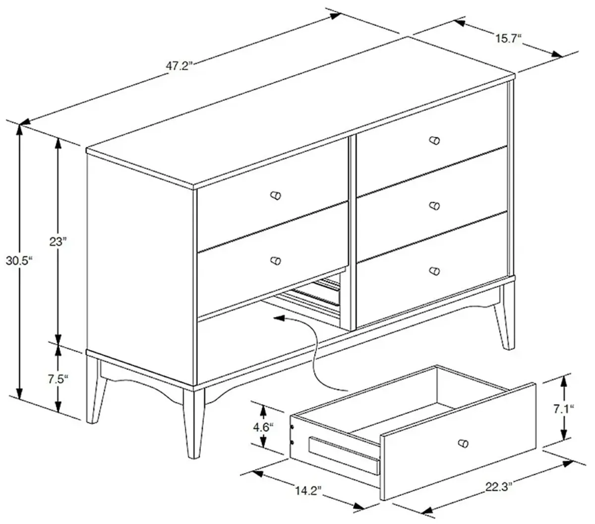 Charanna Brown Dresser