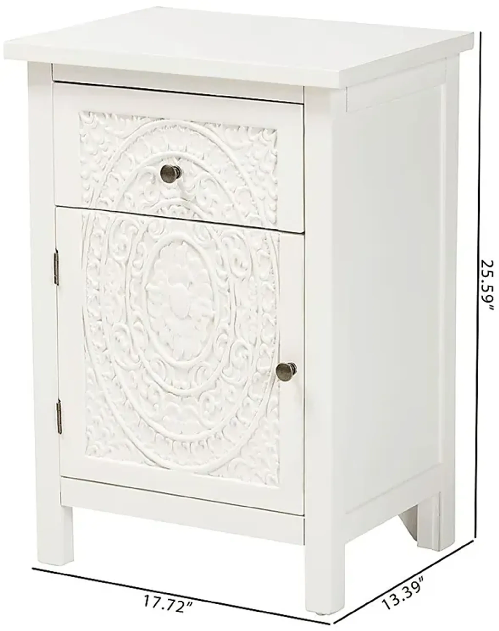 Radslow White Nightstand | Furniture.com