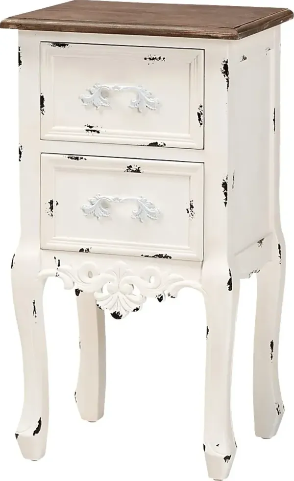 Ripplewood White Nightstand