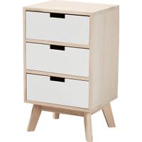 Jamele White Small Nightstand