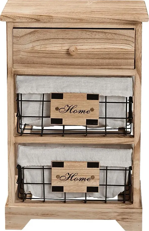 Adrama Brown Small Nightstand