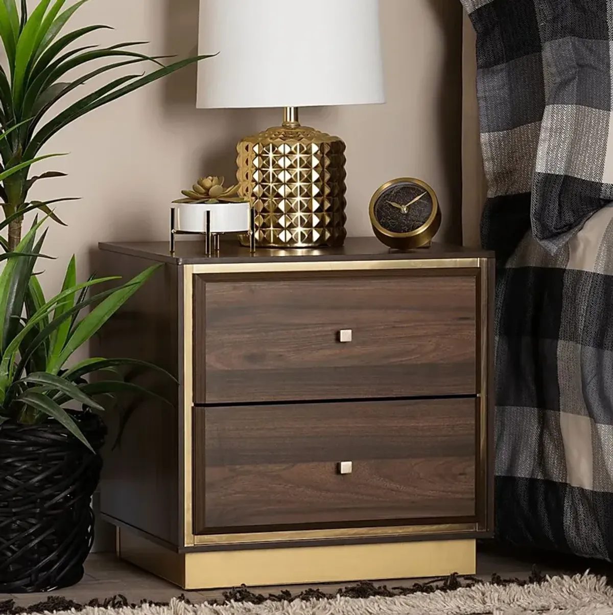 Aralena Brown Nightstand