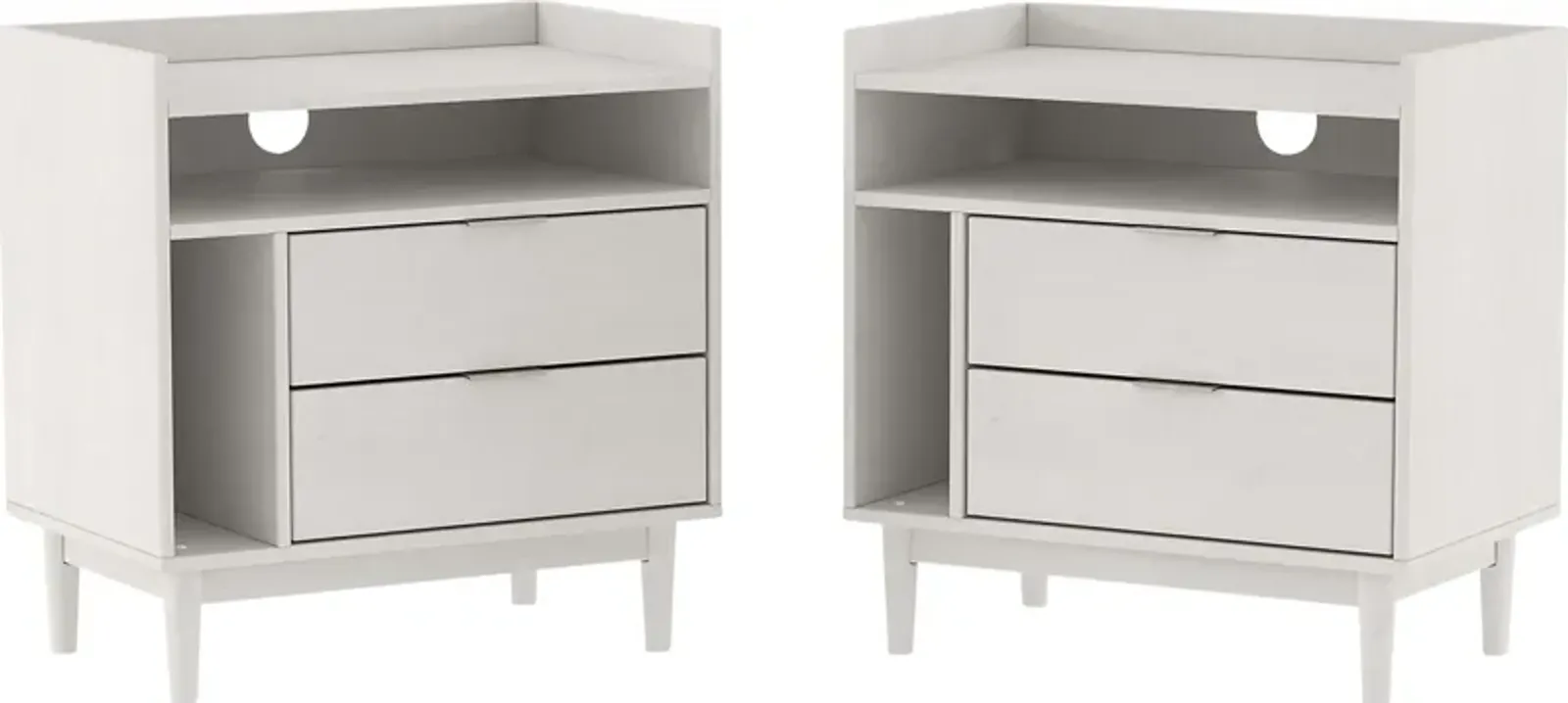 Sagepark White Nightstand, Set of 2